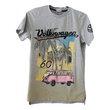 Official Volkswagen Gray T-Shirt With Colorful Bus And Logo For Kids Age 11-12 - £9.06 GBP