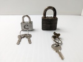 2 Vintage Master Locks With Keys No 5 &amp; No 22 Made In USA Free Shipping - £16.45 GBP