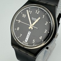 VTG Swatch Millennium Quartz Watch Men Black Day Date Swiss Analog New B... - $56.99