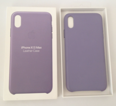 iPhone XS Max Case  - RARE Lilac Leather Case (Genuine Apple) - NEW - £10.07 GBP