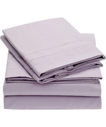 Mellanni 1800 Brushed Microfiber Queen Bed Sheet Set, 4 Piece - Lavender - $648.46 MXN