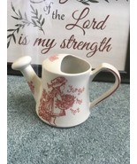 ROYAL CROWNFORD IRONSTONE STAFFORDSHIRE WATERING CAN RED/WHITE FORGET ME... - $20.75