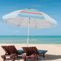 6.5 ft Sand Anchor Beach Umbrella Portable Windproof + Bag Sun Protectio... - $55.76 CAD