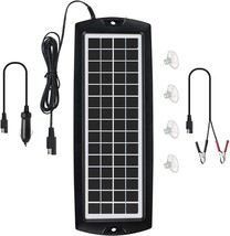 Sunway Solar Car Battery Trickle Charger &amp; Maintainer 12V Solar Panel Power Kit - $50.47