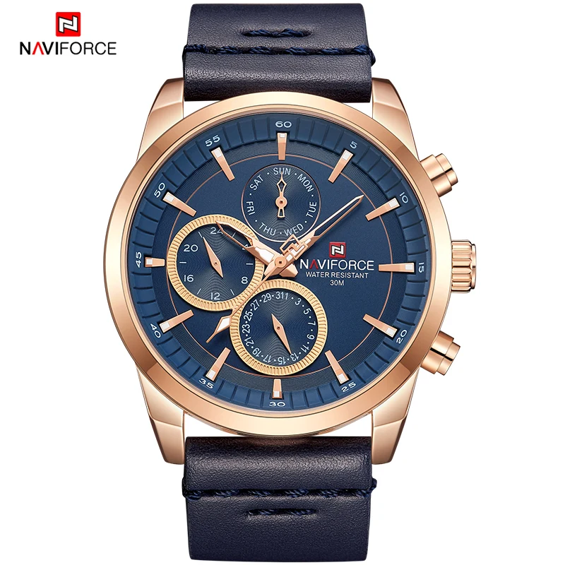 Luxury Brand Sport Watches Mens Casual Quartz Wristwatch Leather Strap W... - £38.35 GBP
