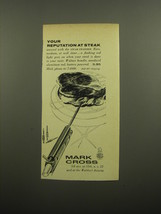 1960 Mark Cross Steak Charmer Advertisement - Your reputation at steak - £11.80 GBP