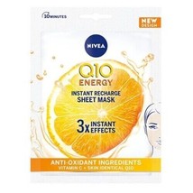 Nivea Q10 Energy Instant Recharge Sheet Face Mask 1ct. Free Shipping - £7.67 GBP