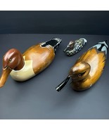 Vintage Duck Decoy Decor Figurine Lot of 3 Wood/Resin Hand Painted 14-15&quot; - €42,29 EUR