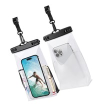 2 Pcs Large Waterproof Phone Pouch Up to 6.9 , Floating Dry - £46.18 GBP