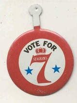 Vote for Seagrams 7  2&quot; fold over Seagrams back pin - £3.98 GBP