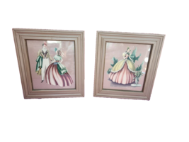 Vintage Mid-Century Turner Prints 1950&#39;s Framed Wall Art Lovely Fashion Couples - £52.01 GBP