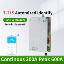 Smart BMS 7S - 21S Built-in BT 200A Balance 24V-72V LI-ION LIFEPO4 10S 1... - $163.42