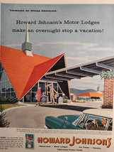 1957 Holiday Original Art Ad Advertisement HOWARD JOHNSONs Motor Lodges - $10.80