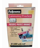 Fellowes Glossy Pouches Id Tag Punched With Clip, 5 Mil, 25 Pk Laminatin... - £13.19 GBP