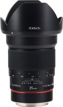 Rokinon 35Mm F/1.4 As Umc Wide Angle Lens For Nikon With Automatic Chip, Fixed - £375.21 GBP