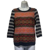 Anthropologie Tabitha Bandit Fair Isle Lambswool Cashmere Angora Sweater Size S - £23.81 GBP