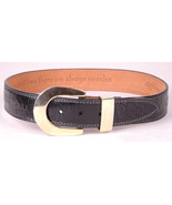 ARIAT-Full Grain Leather Belt-Size 28-Black-Western Stitch-Metal Buckle - €19,20 EUR