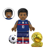 Minifigure Kylian Mbappé Soccer Player World Cup Custome - $7.94