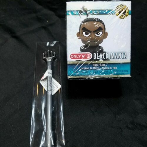 Aquaman Mystery Minis Black Manta And Trident Pen Set Vinyl Figure DC Funko - $14.84