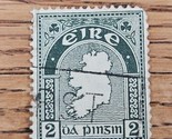 Ireland Stamp Map of Ireland 2p Used Green - $1.89
