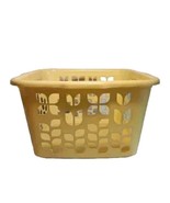 VTG 70s RUBBERMAID Roughneck Square LAUNDRY BASKET 2968 Yellow Floral Tu... - €34,31 EUR