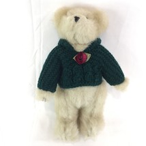 NWT Boyds Bears Jointed Plush Geneva Bear Green Sweater  w Rose Stuffed ... - £12.63 GBP