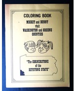 Vtg Coloring Book Mickey Bunny Washington Greene Keystone State &#39;71 Obsc... - $466.27 MXN