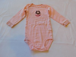 Carter&#39;s Girl&#39;s Baby 2 pc Body Suit &amp; Pants Size 12 Months Pink Brown GUC - £12.37 GBP