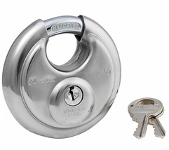 Master Lock 2-3/4&quot; W Stainless Steel 4-Pin Cylinder Disk Padlock 1 pk - £31.17 GBP