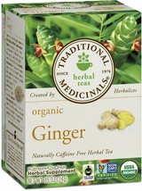Traditional Medicinals Organic Ginger Herbal Tea, 16 Count (Pack of 1) - £8.56 GBP
