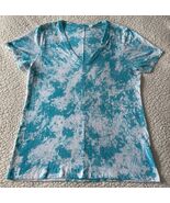 RAG &amp; BONE Basic Jersey T-Shirt Light Blue V Neck 100% Organic Pima Cott... - $29.98