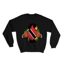 Jamaica and Trinidad and Tobago Flag : Gift Sweatshirt Hands Trini Jamaican - £22.78 GBP