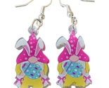 Double Sided Acrylic Easter Gnome Dangle Earrings - New - £13.42 GBP