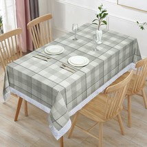 Vinyl Tablecloth With Flannel Backing,Plastic Waterproof Rectangle Tablecloths,F - £30.61 GBP