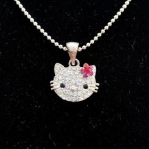 Vintage Hello Kitty Pendant On New Ball Chain Adjustable Necklace 16-18&quot; - £11.76 GBP