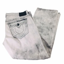 Vtg True Religion Ricky Limited Edition Gray &amp; White/Pinkish Tie Dye Jeans Sz 42 - £51.98 GBP