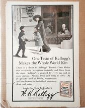 1910-20s Kellogg&#39;s Toasted Corn Flakes Cereal Advertisement Whole World ... - $553.22 MXN