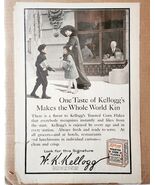 1910-20s Kellogg&#39;s Toasted Corn Flakes Cereal Advertisement Whole World ... - €25,75 EUR