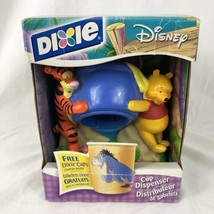 Dixie Paper Cup Dispenser Winnie The Pooh Honey Pot Tigger Disney with Box 2002 - $24.74