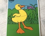 Vintage Playskool 1980&#39;s Duck Wooden Tray Puzzle #186-05 - £16.91 GBP