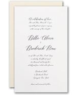 Luxury Extra Large Size Wedding Invitation Elegant Plain Simple Handwrit... - £215.74 GBP
