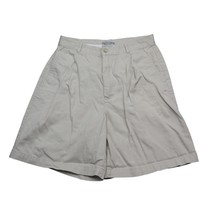 Old Navy and Co Shorts Mens 10 Beige High Rise Pleated Pockets Button Chino - £15.44 GBP