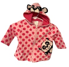Baby Essentials Girls Infant Baby Sz 3 6 months Pink Polka Dot Full Zip ... - $10.88