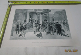 Henry Bacon Boston Boys General Cage Gravure Engraving B &amp; W Print 1887 11 X 15 - £43.44 GBP