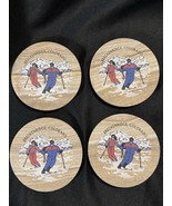 Breckenridge Colorado Ski Coasters Set of 4 Stoneware Cork Backed NEW - $23.95