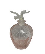 VTG GLASS ACT STUDIO FROSTED CRACKLED GLASS PERFUME BOTTLE-BUTTERFLY FLO... - $25.25