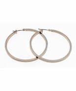 Orecchini A Cerchio Placcati In Argento DKNY Donna Karan New York 50 Mm - $95.41 CAD