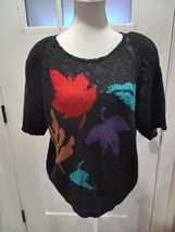 Vintage JBJ Sportswear Women Knitted Sweater Fall Leaves Size Medium - £15.97 GBP