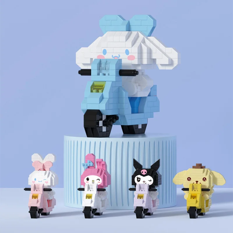 Sanrio Building Block Cute Cartoon Hello Kitty Cinnamoroll Kuromi My Melody - £10.32 GBP