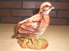 Ceramic Quail Bird Hen Figurine Flower Planter Vase Wild Animal Art Pottery - $20.00